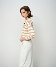 GRACE CONTINENTAL ニットボーダーカーディガン