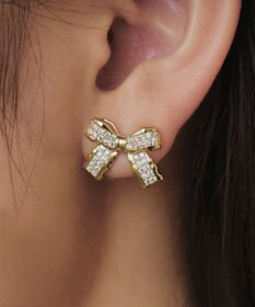 Tiaclasse   【金属アレルギー対応】リボンモチーフピアス