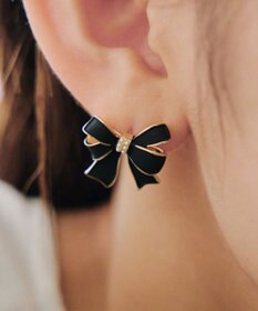 Tiaclasse   【金属アレルギー対応】リボンモチーフピアス