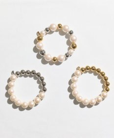 Phoebe メタルボールゴムブレスレット　シルバー