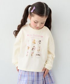 ANY KIDS 【綿100%】ネコアソート 長袖Tシャツ