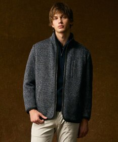 JOSEPH ABBOUD 【キングサイズ・暖か/軽量】カシミヤブレンド ハーフジップ ニット