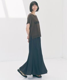 UNFILO 【ウエストゴム】ライトフィブリル ロングスカート