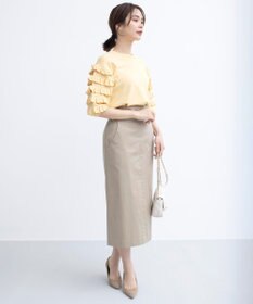 組曲 S 【WEB限定カラーあり】MINA 袖フリルニットプルオーバー