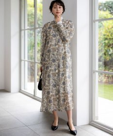 23区 【先行予約】Ericaキャラコ  ペイズリープリント シャツワンピース