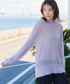 Tiaclasse 【洗える】シアープルオーバーニット