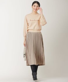 ANY SIS S 【洗える】ロゴ刺繍 ニット