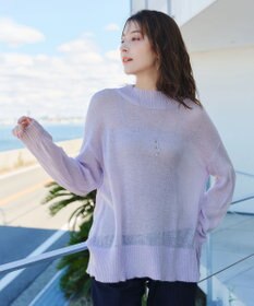 Tiaclasse 【洗える】シアープルオーバーニット