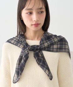 earth music&ecology チェックスカーフ