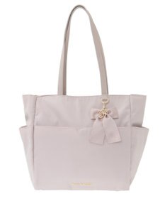 Maison de FLEUR 撥水加工リボンチャームマルチポケットトートM