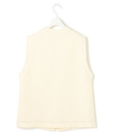 ICB L ブークレツイード ニットジレ