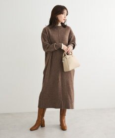 Green Parks 配色リラックスモールニットワンピース