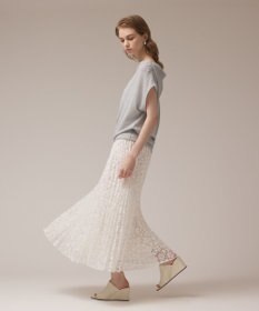 GRACE CONTINENTAL ラメドレープカットトップ