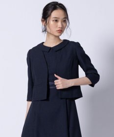 TOCCA 【洗える・消臭】BRIGHT LUMINOUS 七分袖ジャケット ネイビー系