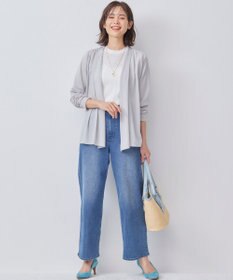 組曲 L 【WEB限定】編地切り替え 半袖ニット