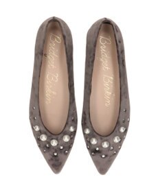 Bridget Birkin 【Bridget Birkin】パールストーンベロアパンプス