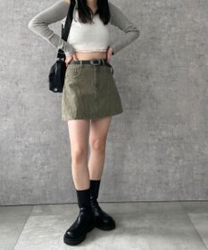 WEGO ベルトデニムスカート