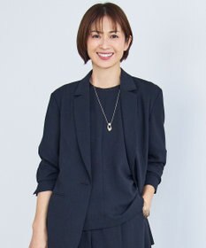 自由区 L 【カタログ掲載・セットアップ対応・セレモニー・ハレの日・通勤】テクスチャードスーツ ジャケット ブラック