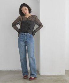 WEGO 【ANGIE VINTAGE】シャーリングラメシアートップス