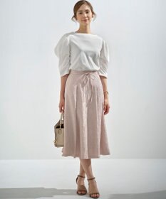 組曲 S 【WEB限定】エアリーフラワージャガード フレアスカート