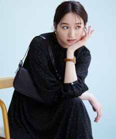 23区 S 【洗える】バックサテンアムンゼン ドットプリント ワンピース