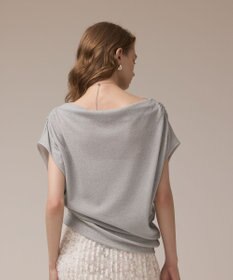 GRACE CONTINENTAL ラメドレープカットトップ