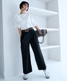 ANY ツイストスリーブボーダートップス
