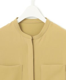 ICB L 【洗える】ライトダブルクロス クロップドシャツ