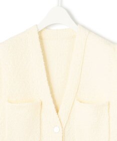 ICB L ブークレツイード ニットジレ