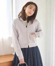 Feroux 【洗える】ダブルジップダンボールロゴ パーカー