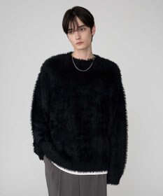 WEGO 【2025秋冬新作/ユニセックス着用ITEM/MLサイズ展開】フェザーニットプルオーバー