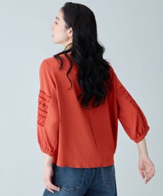 ANY 刺繍スリーブブラウス