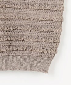 自由区 【カトリエムブーケ】Texture cardigan フリルショートカーディガン