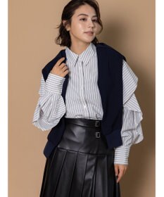 Te chichi 【泉 里香さん着用・Oggi.jp10/23掲載】ラッフルスリーブシャツ