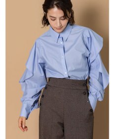 Te chichi 【泉 里香さん着用・Oggi.jp10/23掲載】ラッフルスリーブシャツ