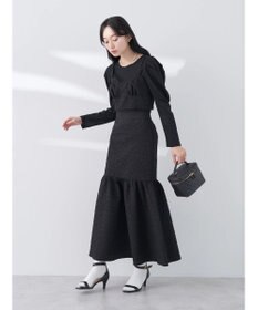 earth music&ecology エンボスフラワービスチェ