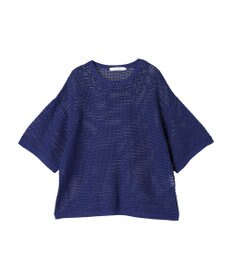 AMERICAN HOLIC 透かし編み半袖ニットプルオーバー