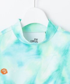 PW CIRCULUS 【吸水速乾  / UV遮蔽率99.5%  UVカット / ストレッチ】【WOMEN】タイダイ柄モックネックT ゴルフウェア レディース