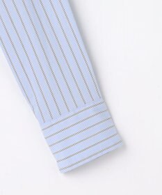 J.PRESS LADIES BEZコットンナイロン ストライプ シャツカラー ブラウス