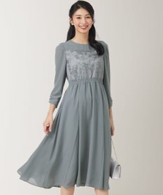 ANY SIS S 【洗える】フラワー刺繍パーツ ワンピース