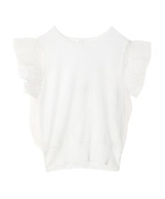 Green Parks ・swing by チュールレイヤーノースリーブニット