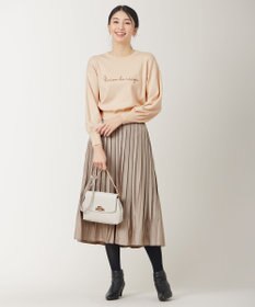 ANY SIS L 【洗える】ロゴ刺繍 ニット