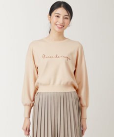 ANY SIS S 【洗える】ロゴ刺繍 ニット