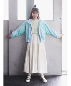 earth music&ecology コクーンギャザー切替ブルゾン