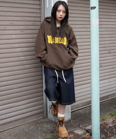 WEGO 【ユニセックス着用ITEM/SMLサイズ展開】グラフィックロゴプルパーカー