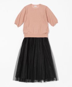 組曲 L 【WEB限定・2SET】シャイニーラメニット×チュールスカート