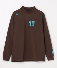 PW CIRCULUS 【裏起毛であたたか】【MEN】WAVY LOGO  裏起毛ロングスリーブモックネックT ゴルフ