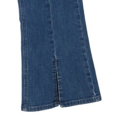 earth music&ecology Ｌｅｅ×ｅ．ｍ．ａ．ｅ．スリットフレアデニムパンツ