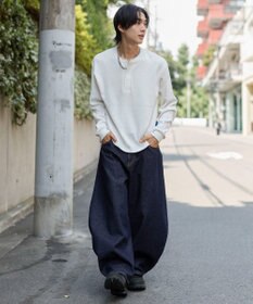 WEGO ワッフルヘンリーネックT(LS)