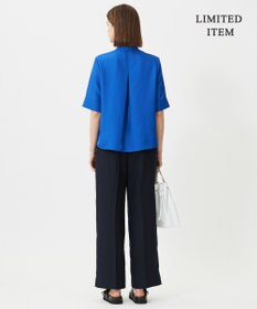 ICB L 【WEB限定・接触冷感・速乾・洗える】シルキーツイル 半袖クロップドシャツ